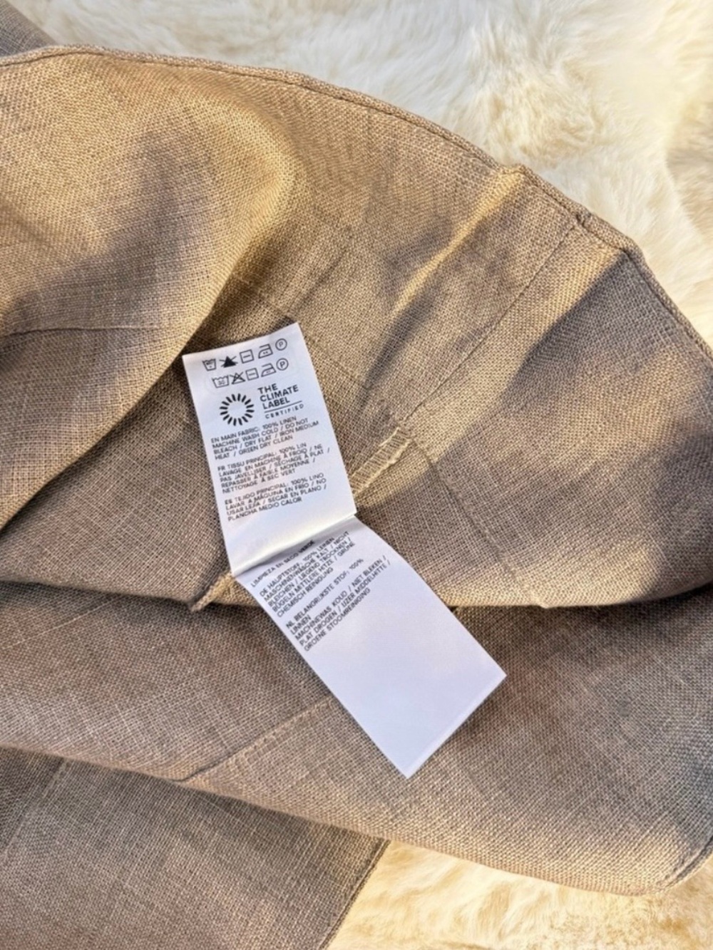Reformation Cecilia Linen Dress In dark Oatmeal, NEW WITHOUT TAGS, NEVER WORN. - Picture 6 of 7
